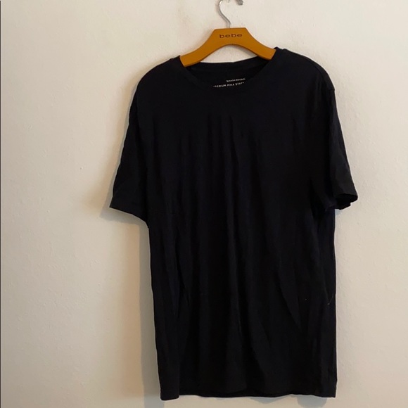 BANANA REPUBLIC SOLID BLACK SHORT SLEEVE SHIRT L.
